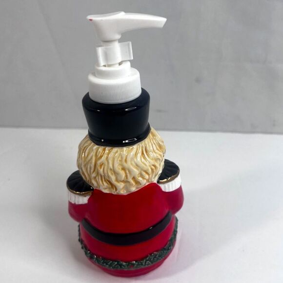 Nutcracker Ceramic Soap Dispenser Pump Christmas Holiday Decor 6.5" - Picture 2 of 8